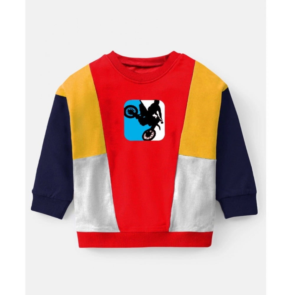 Dashing Boy's Casual Full Sleeve Printed Cotton T Shirt With Pant