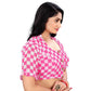 Attractive Cotton Blend Checks Readymade Blouse