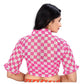Attractive Cotton Blend Checks Readymade Blouse