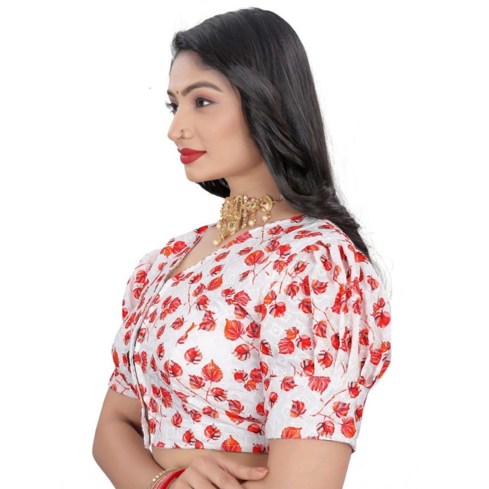 Attractive Cotton Blend Floral Readymade Blouse