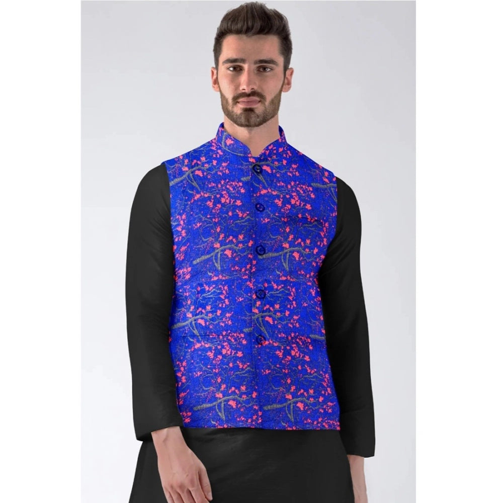 Sassy Men's Jacquard Printed Full Sleeve Waistcoat
