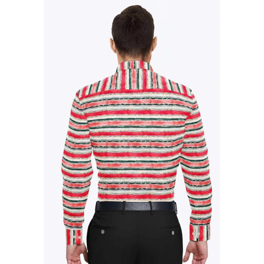 Men's Cotton Blended Striped Full Sleeve Shirt