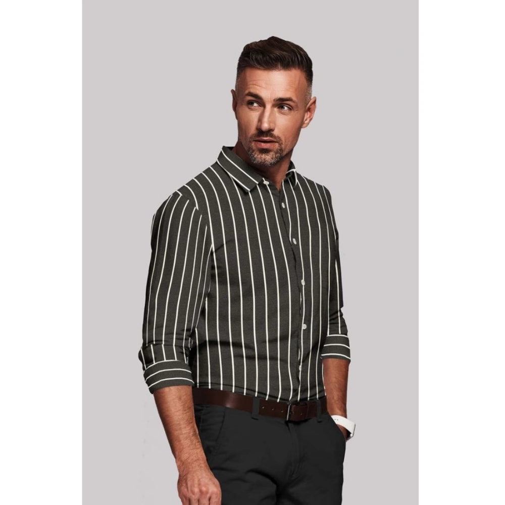 Men's Cotton Blended Striped Full Sleeve Shirt