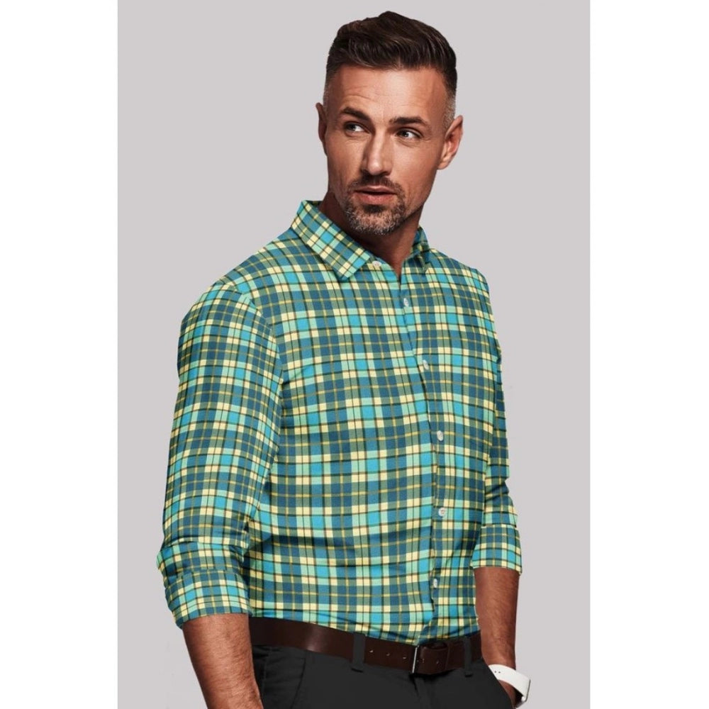 Men's Cotton Blended Checked Full Sleeve Shirt