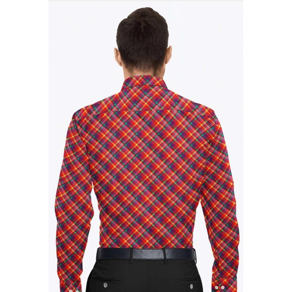 Men's Cotton Blended Checked Full Sleeve Shirt