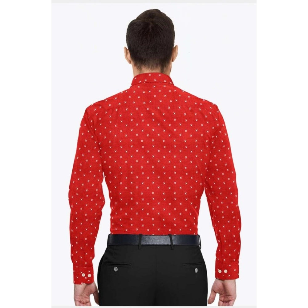 Men's Cotton Blended Printed Full Sleeve Shirt