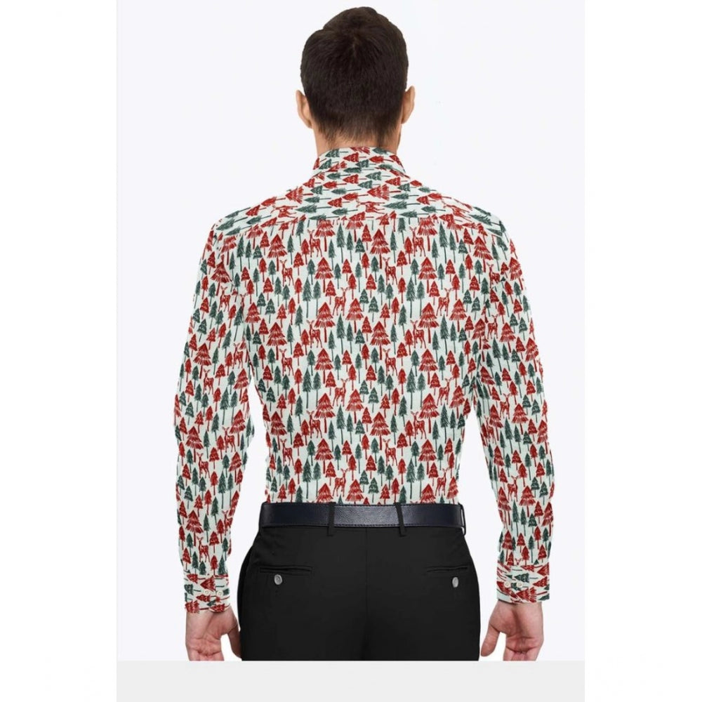 Men's Cotton Blended Printed Full Sleeve Shirt