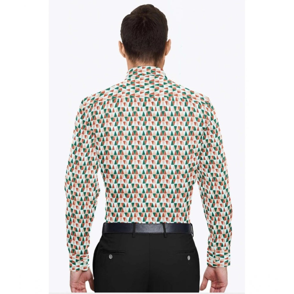 Men's Cotton Blended Printed Full Sleeve Shirt