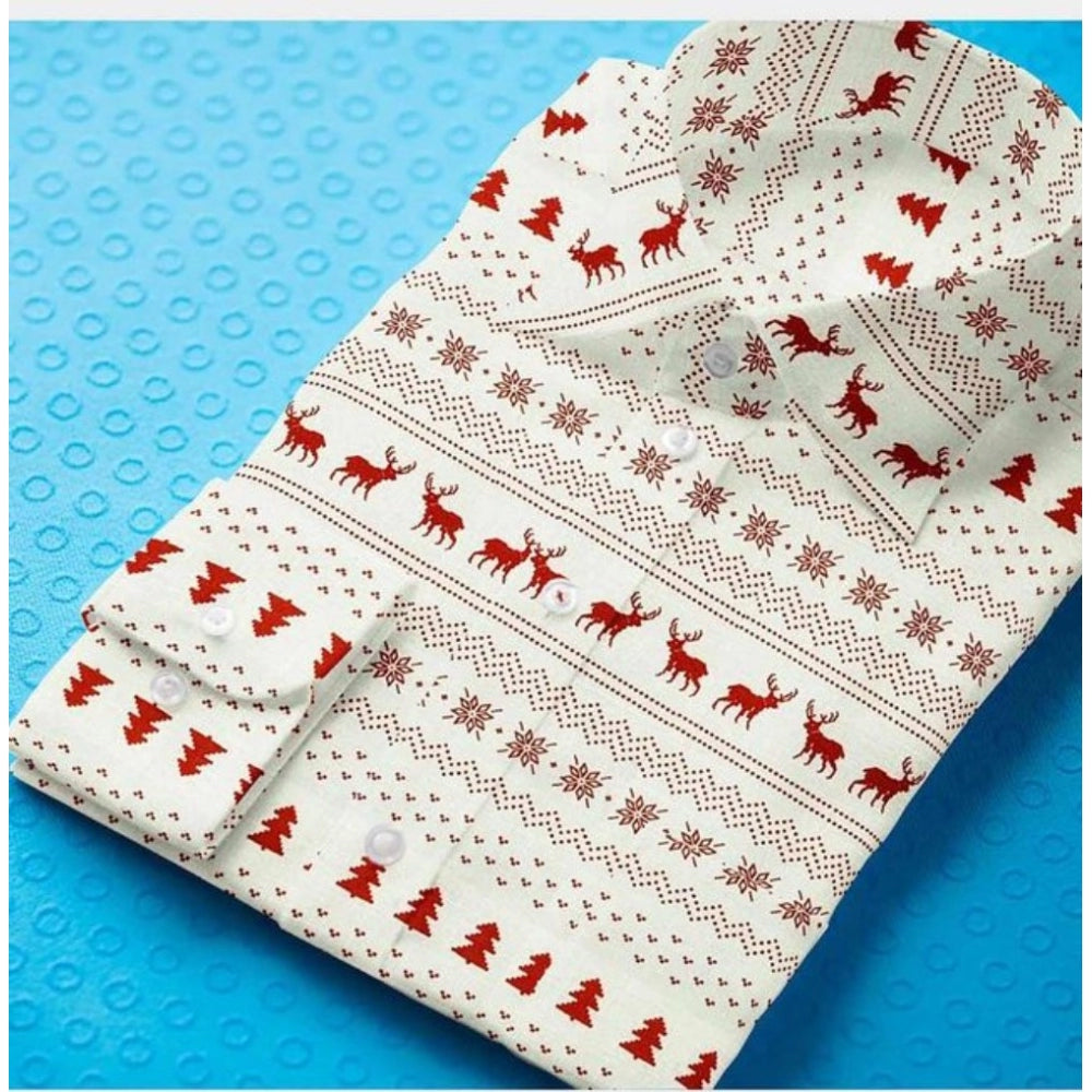 Men's Cotton Blended Printed Full Sleeve Shirt