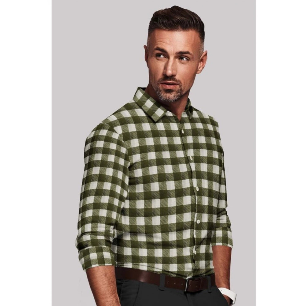Men's Cotton Blended Checked Full Sleeve Shirt