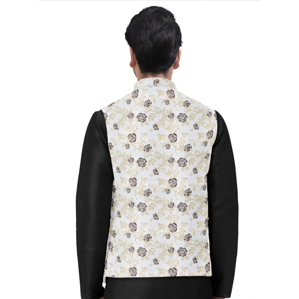 Sassy Men's Jacquard Printed Full Sleeve Waistcoat