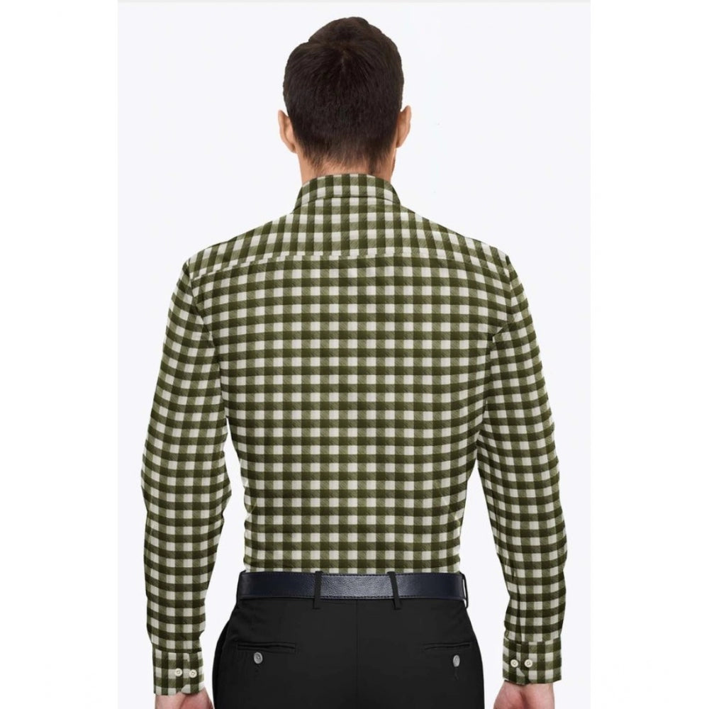 Men's Cotton Blended Checked Full Sleeve Shirt