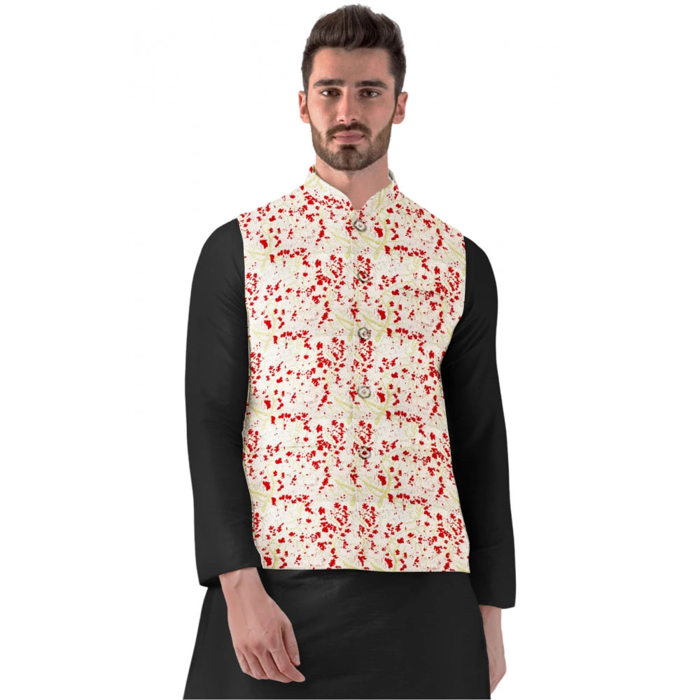 Sassy Men's Jacquard Printed Full Sleeve Waistcoat