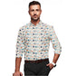 Glamorous Men's Cotton Blended Printed Full Sleeve Shirt