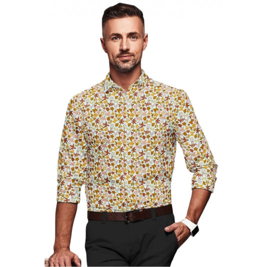 Men's Cotton Blended Printed Full Sleeve Shirt