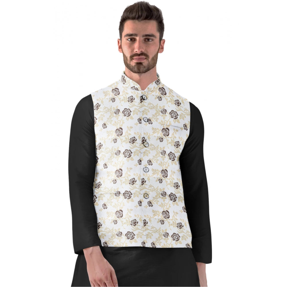 Sassy Men's Jacquard Printed Full Sleeve Waistcoat