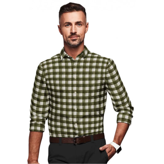 Men's Cotton Blended Checked Full Sleeve Shirt