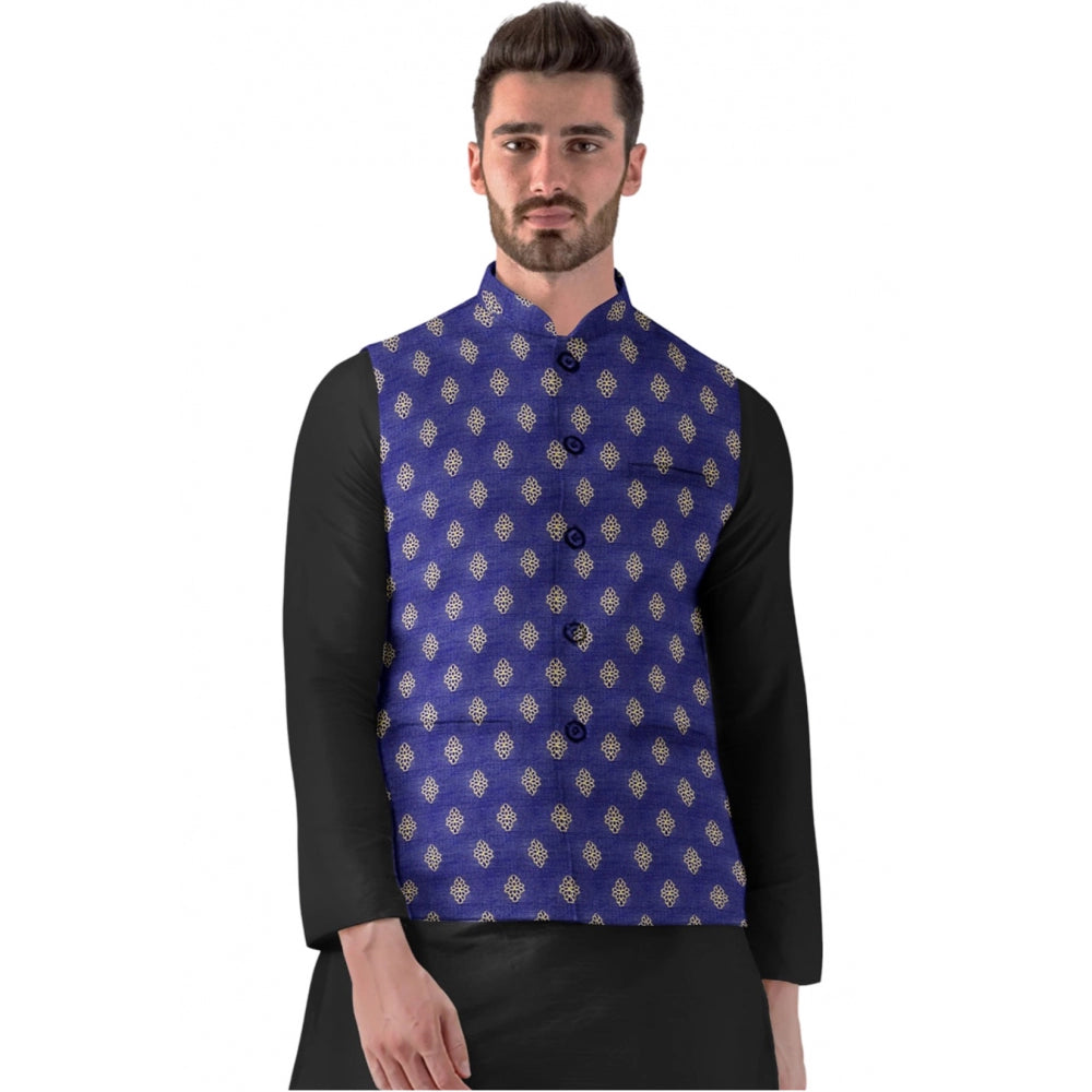 Sassy Men's Jacquard Printed Full Sleeve Waistcoat