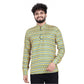 Men's Cotton Blended Printed Full Sleeve Short Kurta