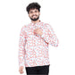 Men's Cotton Blended Printed Full Sleeve Short Kurta