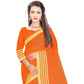 Superb Jacquard Striped Saree With Blouse Piece