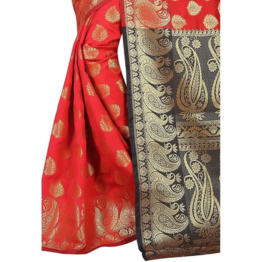 Tremendous Jacquard Woven Saree With Blouse Piece