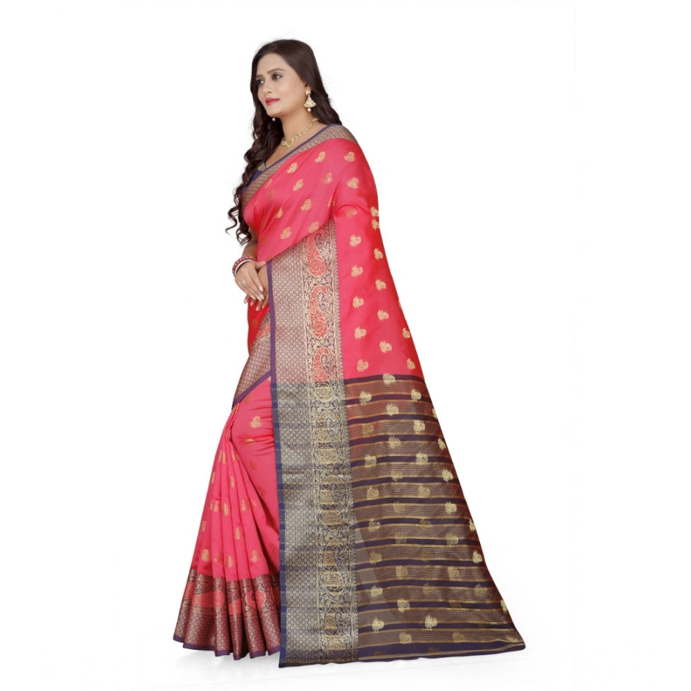 Glorious Jacquard Woven Saree With Blouse Piece
