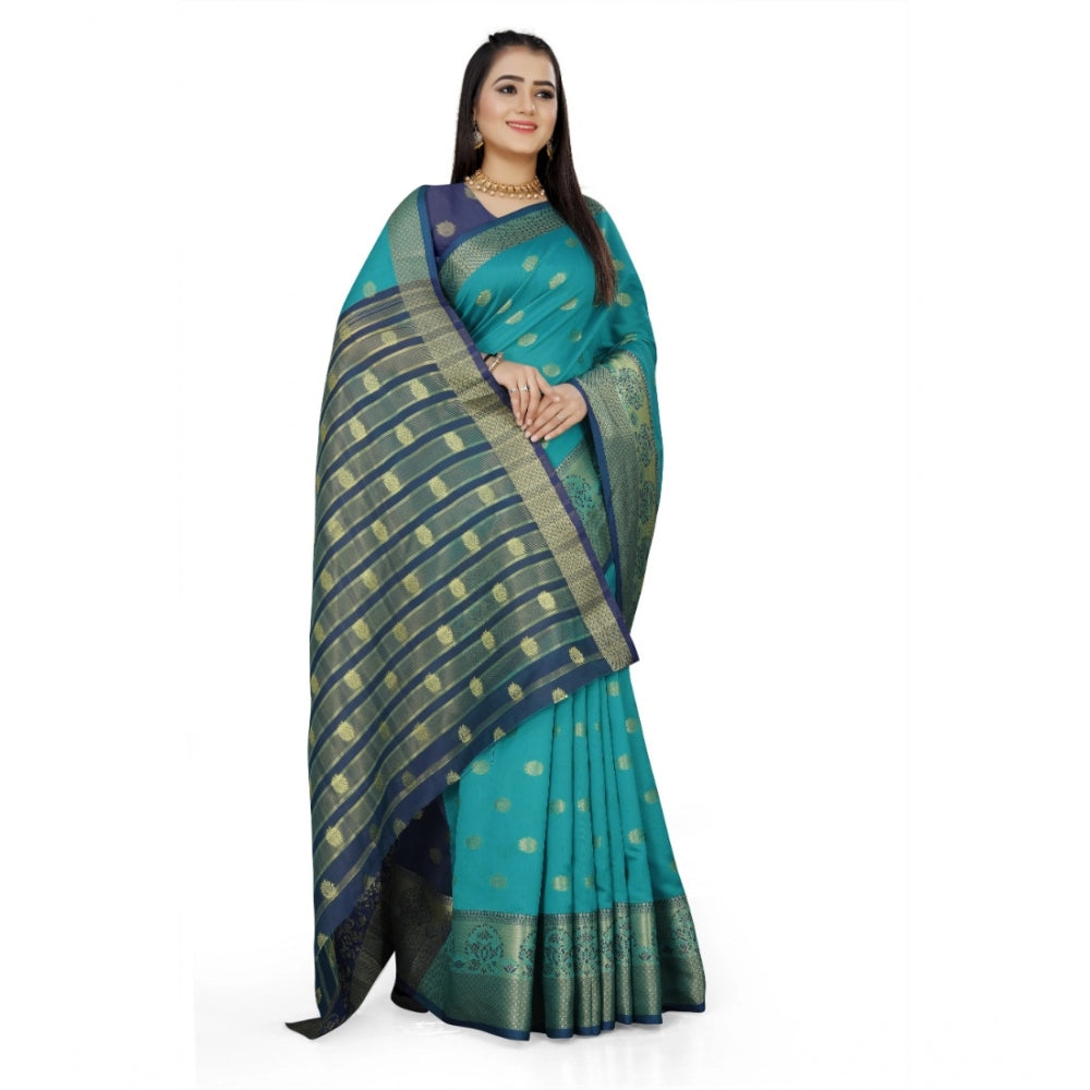 Glorious Jacquard Woven Saree With Blouse Piece