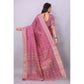 Sophisticated Silk Blend Woven Saree With Blouse Piece
