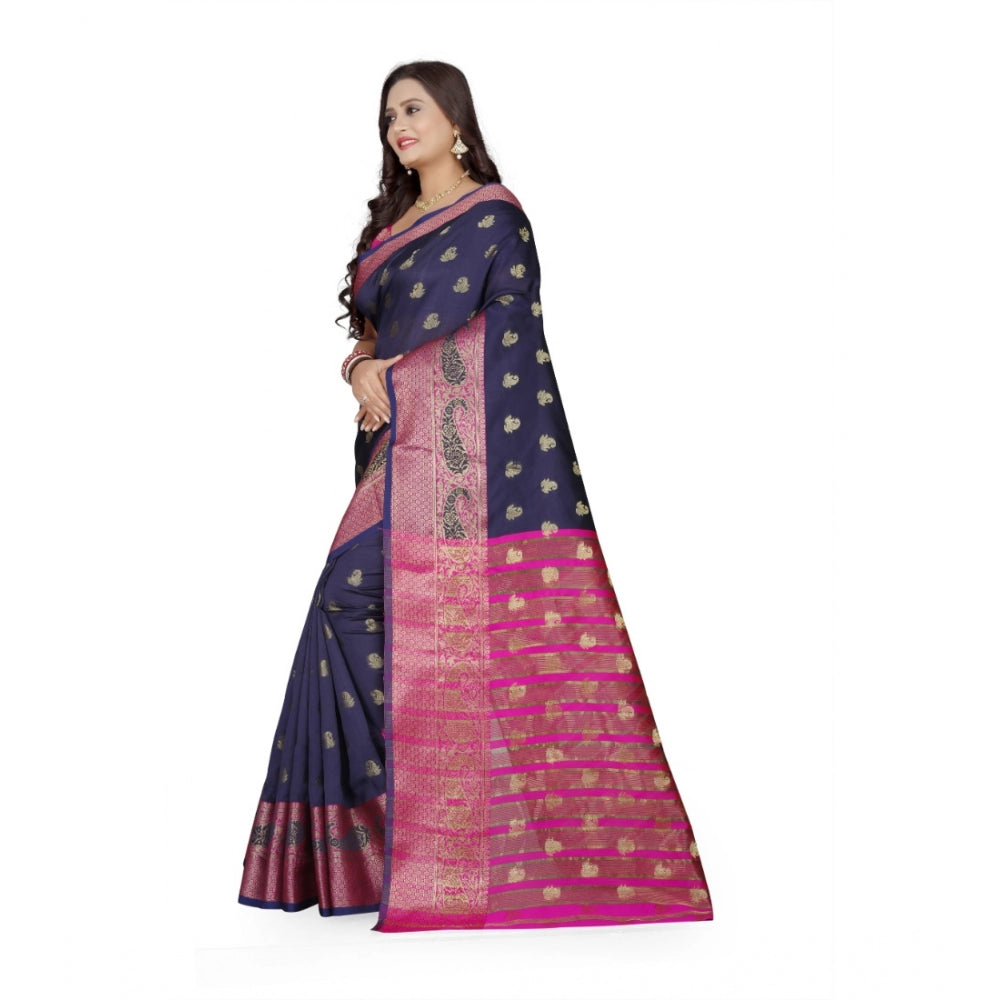 Glorious Jacquard Woven Saree With Blouse Piece