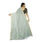 Gracious Cotton Blend Plain Saree With Blouse Piece