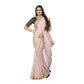 Gracious Cotton Blend Plain Saree With Blouse Piece