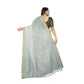Gracious Cotton Blend Plain Saree With Blouse Piece