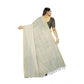 Gracious Cotton Blend Plain Saree With Blouse Piece