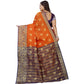Appealing Silk Blend Woven Saree With Blouse Piece
