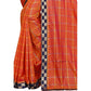 Charming Cotton Silk Checkered Saree With Blouse Piece