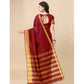 Delightful Cotton Silk Striped Saree With Blouse Piece