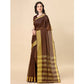 Delightful Cotton Silk Striped Saree With Blouse Piece
