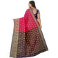 Appealing Silk Blend Woven Saree With Blouse Piece