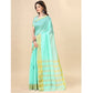 Delightful Cotton Silk Striped Saree With Blouse Piece