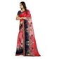 Fabulous Georgette Floral Print Saree With Blouse Piece