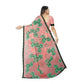 Fabulous Georgette Floral Print Saree With Blouse Piece