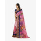 Fabulous Georgette Floral Print Saree With Blouse Piece