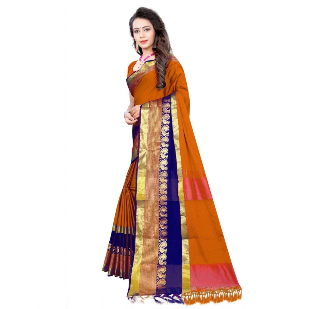 Glorious Jacquard Woven Saree With Blouse Piece