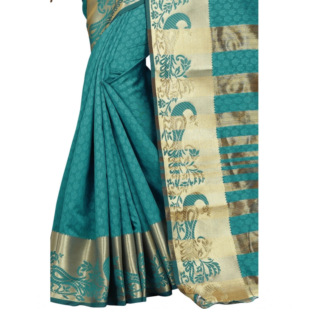 Superb Jacquard Woven Saree With Blouse Piece