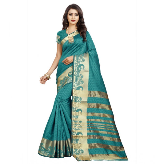 Superb Jacquard Woven Saree With Blouse Piece