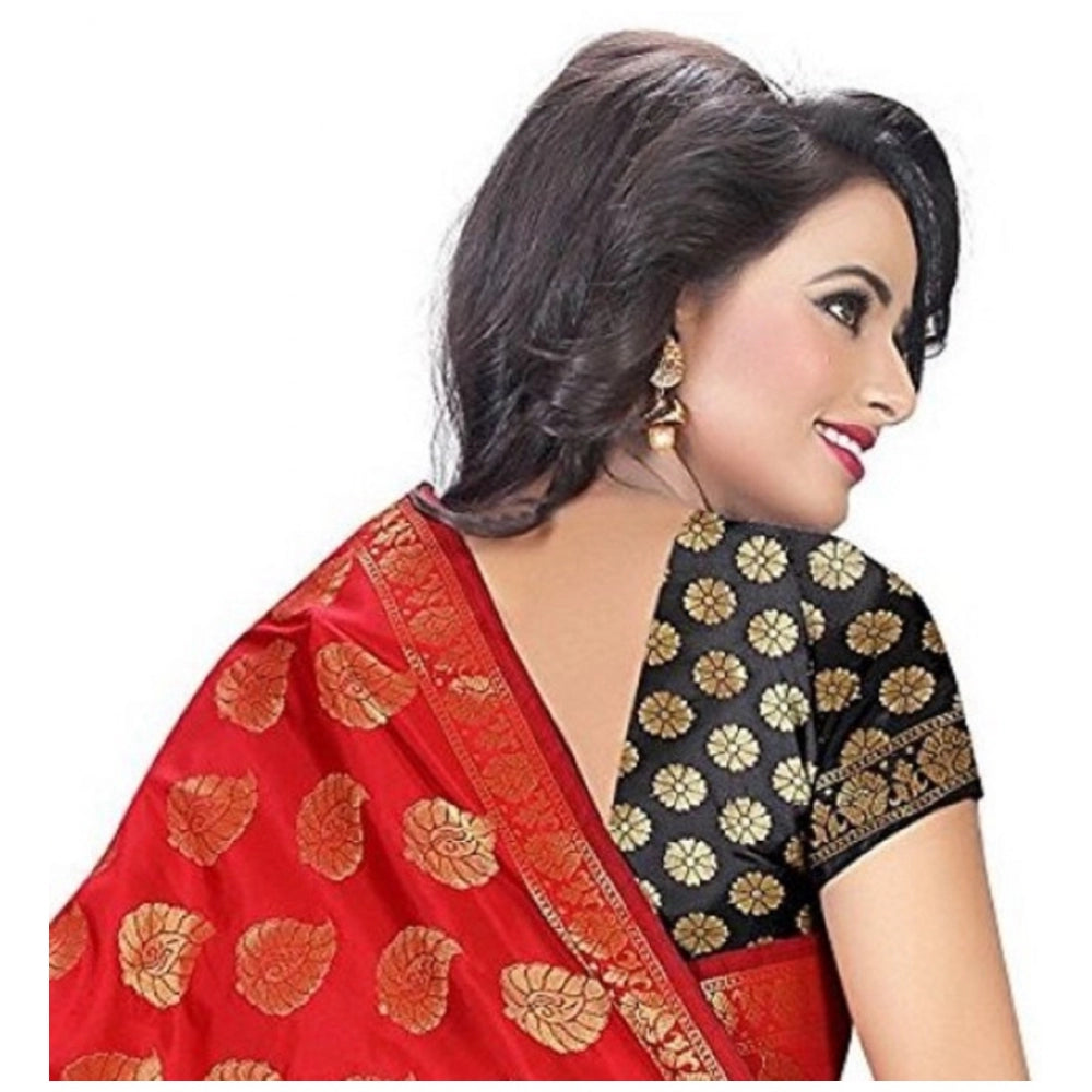 Tremendous Jacquard Woven Saree With Blouse Piece