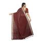 Gracious Cotton Blend Plain Saree With Blouse Piece
