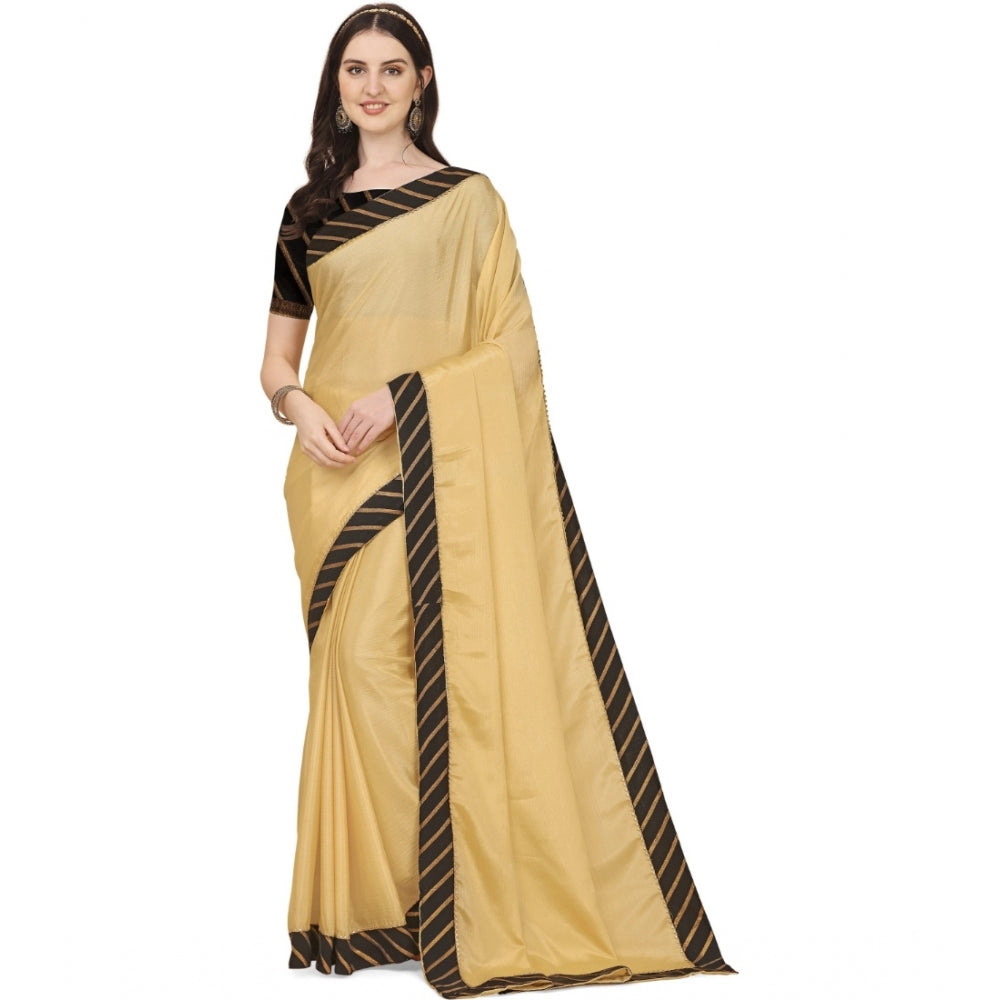 Gracious Chiffon Self Design Saree With Blouse Piece