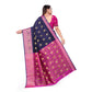 Appealing Silk Blend Woven Saree With Blouse Piece